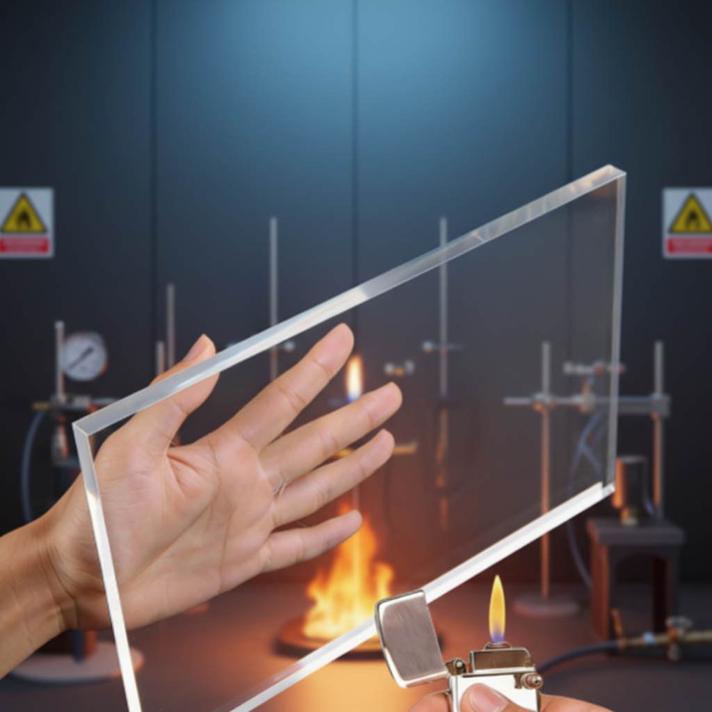 لوح أكريليك مثبط للهب