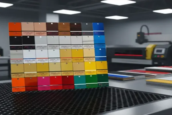 double color sheet color chart laser engraving cover